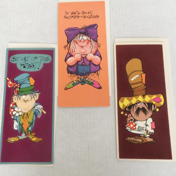 VTG 3 humorous funny unused greeting cards - Picture 1 of 11